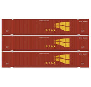 Athearn 1003 HO Scale 53' Jindo Intermodal Container STAX STXU 3-Pack
