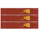 Athearn 1003 HO Scale 53' Jindo Intermodal Container STAX STXU 3-Pack