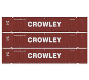 Athearn 1058 HO Scale 53' Jindo Intermodal Container Crowley CMCU 3-Pack
