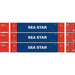 Athearn 1086 HO Scale 53' Jindo Intermodal Container Sea Star STRU 3-Pack