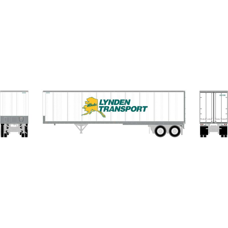 Athearn 1120 HO Scale 40' Fruehauf Z-Van Trailer Lynden Transport 400123