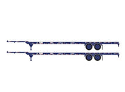 Athearn 1129 HO Scale 53' Container Chassis Pacer StackTrain PAHZ 2-Pack