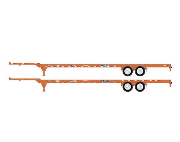 Athearn 1143 HO Scale 53' Container Chassis BNSF "Wedge" LSFC 2-Pack