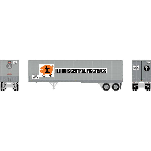 Athearn 1155 HO Scale 40' Fruehauf Z-Van Trailer Illinois Central ICZ 201048