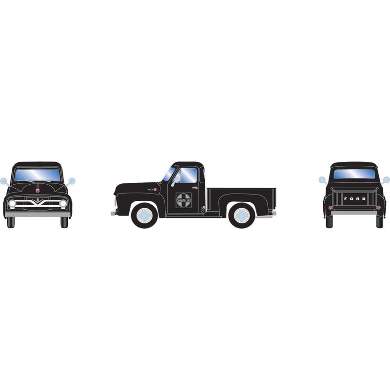 Athearn 1877 HO Scale 1955 Ford F-100 Pickup Truck New York Central Santa Fe ATSF