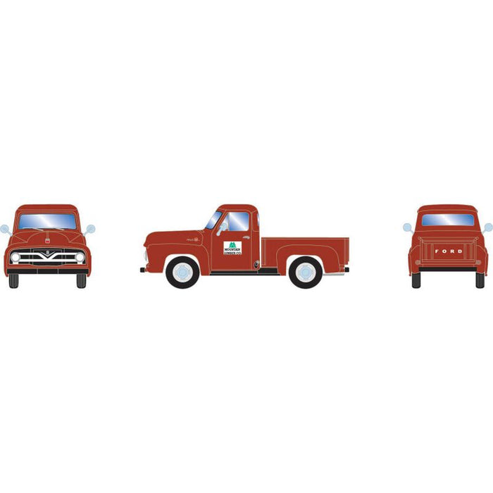 Athearn 1881 HO Scale 1955 Ford F-100 Pickup Truck Mountain Lumber