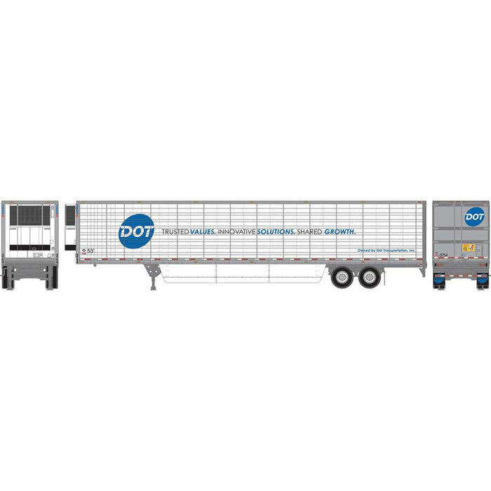 Athearn 26762 HO Scale 53' Utility Reefer Trailer DOT Foods 3754