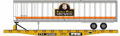 Athearn 29298 HO Scale 50' TTX Flatcar with SP Trailer  - NOS