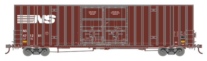 Athearn 75306 HO 60' Gunderson Double Door Hi-Cube Boxcar Norfolk Southern NS 471281