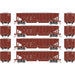 Athearn 7634 HO Scale 40' Ballast Hopper Santa Fe ATSF 4 Pack #1