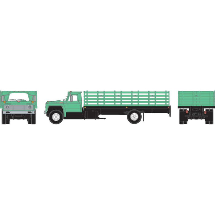 Athearn 84728 HO Scale Ford F-850 Stakebed Truck Teal Unlettered