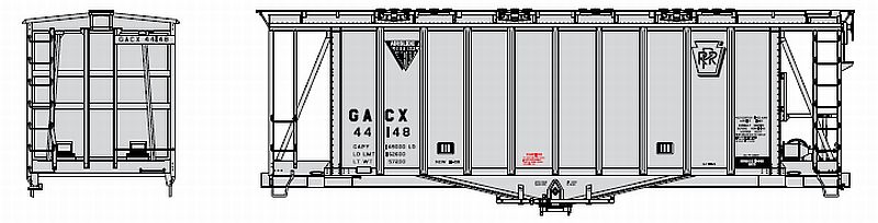 Athearn 87568 HO Scale GATC 2600 Airslide Hopper Pennsylvania PRR 44148