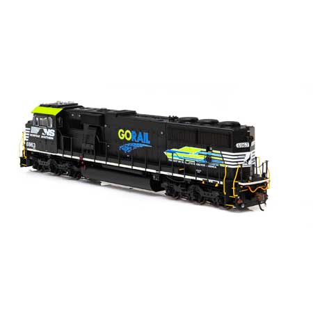 Athearn G65208 HO Scale SD60E Norfolk Southern GO RAIL NS 6963 (Like New USED)