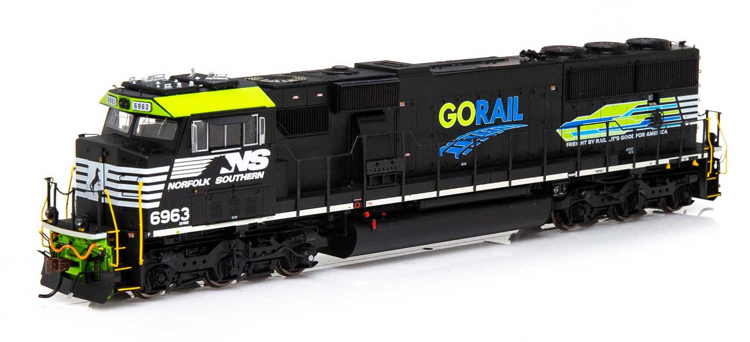 Athearn G65208 HO Scale SD60E Norfolk Southern GO RAIL NS 6963 (Like New USED)