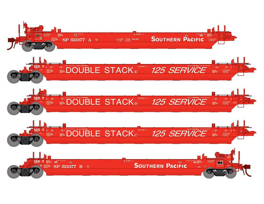 Athearn Genesis G1014 HO Scale Maxi II 5 Unit Well Car Southern Pacific SP 513377