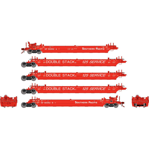 Athearn Genesis G1026 HO Scale Maxi II 5 Unit Well Car Southern Pacific SP 513382