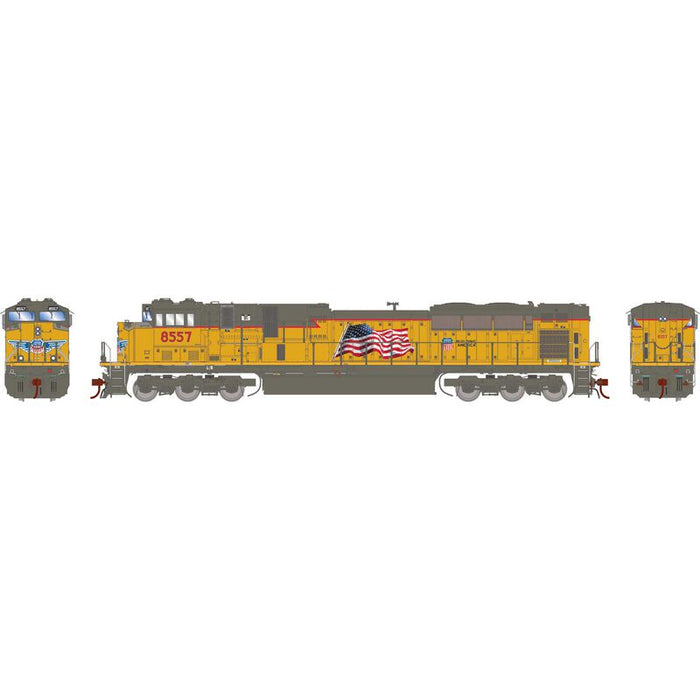Athearn Genesis G1046 HO Scale EMD SD90MAC-H Ph2 Union Pacific UP 'Flag' 8557 DCC/Sound