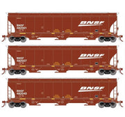 Athearn Genesis G1057 HO Scale Trinity 5161 Covered Hopper BNSF 3-Pack #1