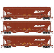 Athearn Genesis G1058 HO Scale Trinity 5161 Covered Hopper BNSF 3-Pack #2