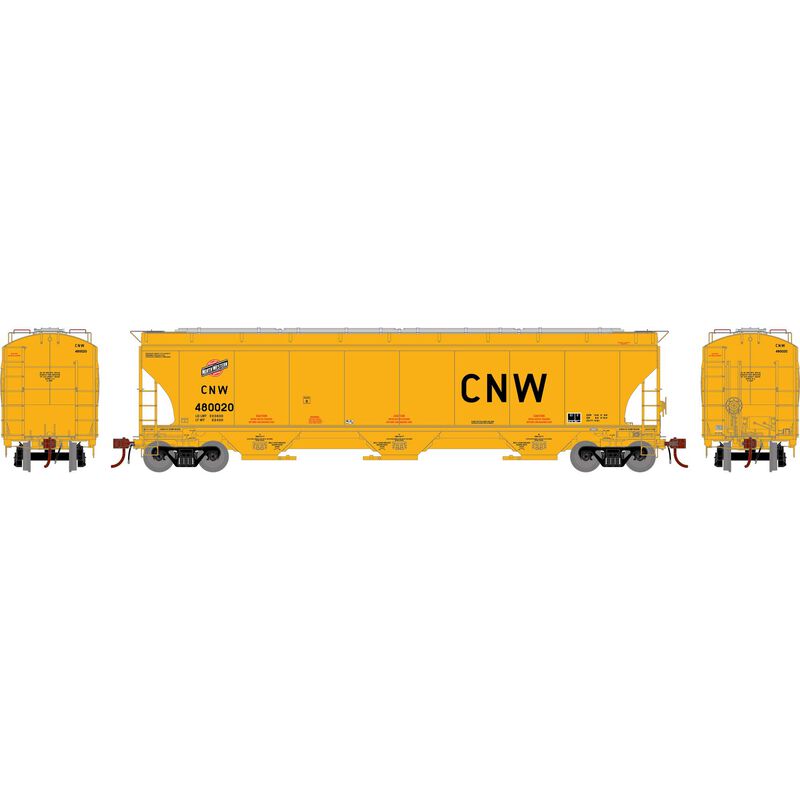 Athearn Genesis G1059 HO Scale Trinity 5161 Covered Hopper Chicago North Western CNW 480020