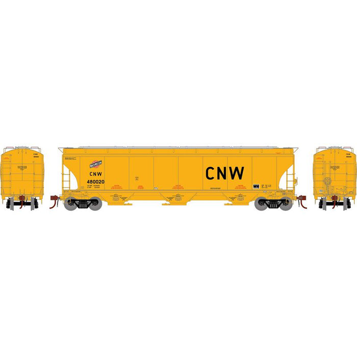 Athearn Genesis G1059 HO Scale Trinity 5161 Covered Hopper Chicago North Western CNW 480020