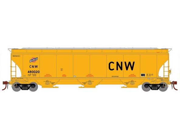 Athearn Genesis G1059 HO Scale Trinity 5161 Covered Hopper Chicago North Western CNW 480020