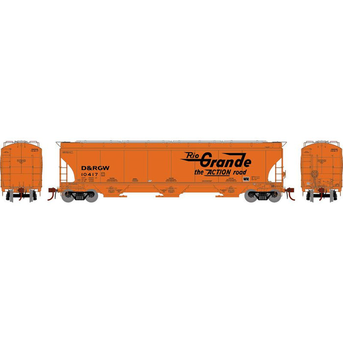 Athearn Genesis G1060 HO Scale Trinity 5161 Covered Hopper Rio Grande DRGW 10417