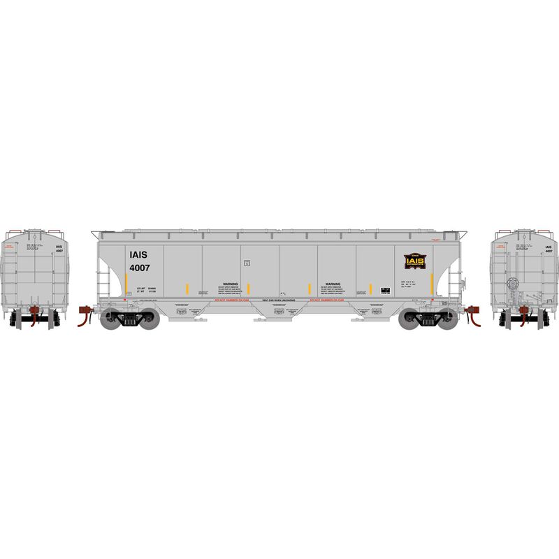 Athearn Genesis G1068 HO Scale Trinity 5161 Covered Hopper Iowa Interstate IAIS 4007
