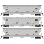 Athearn Genesis G1070 HO Scale Trinity 5161 Covered Hopper Iowa Interstate IAIS 3-Pack #1