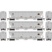 Athearn Genesis G1070 HO Scale Trinity 5161 Covered Hopper Iowa Interstate IAIS 3-Pack #1
