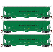 Athearn Genesis G1074 HO Scale Trinity 5161 Covered Hopper Incobrasa Industries BRIX 3-Pack #2