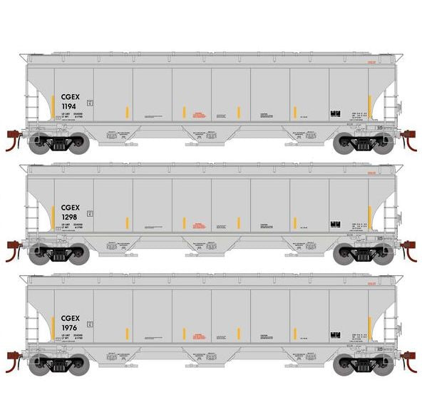 Athearn Genesis G1078 HO Scale Trinity 5161 Covered Hopper Cargill CGEX 3-Pack #2