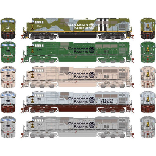 Athearn Genesis G1145 HO Scale SD70ACU Canadian Pacific CP 'Military Tribute' 5-Unit Set DC