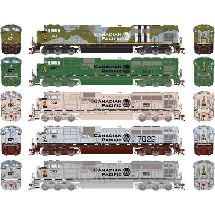 Athearn Genesis G1145 HO Scale SD70ACU Canadian Pacific CP 'Military Tribute' 5-Unit Set DC