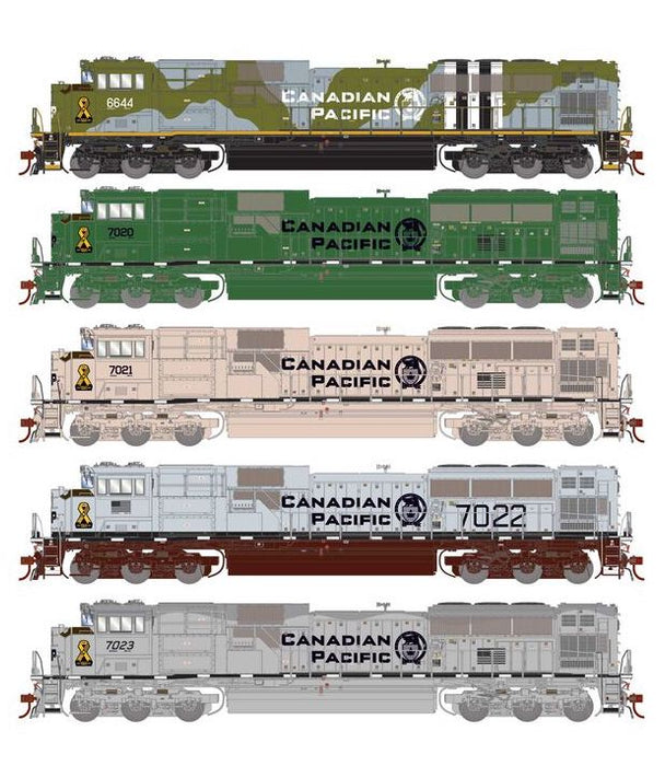 Athearn Genesis G1155 HO Scale SD70ACU Canadian Pacific CP 'Military Tribute' 5-Unit Set DCC/Sound