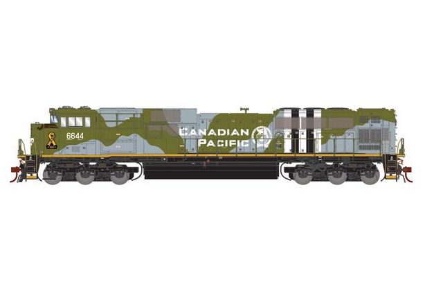 Athearn Genesis G1156 HO Scale SD70ACU Canadian Pacific CP 'Military Tribute' 6644 DCC/Sound