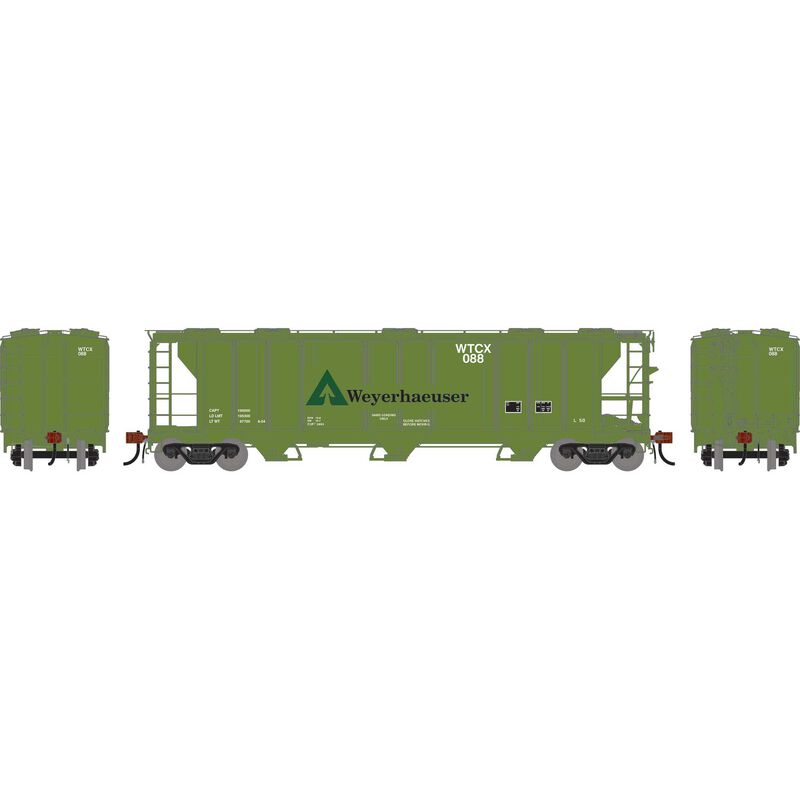 Athearn Genesis G1275 HO Scale PS-2 2893 Covered Hopper Weyerhaeuser WTCX 088