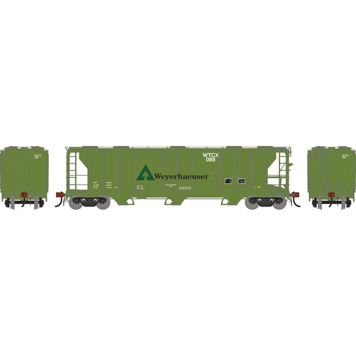 Athearn Genesis G1275 HO Scale PS-2 2893 Covered Hopper Weyerhaeuser WTCX 088