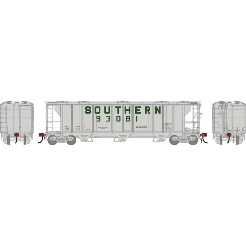 Athearn Genesis G1276 HO Scale PS-2 2893 Covered Hopper Southern SOU 93081