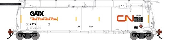 Athearn Genesis G1318 HO Scale 23K TankTrain Intermediate Canadian National CGTX Unnumbered