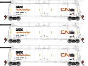 Athearn Genesis G1321 HO Scale 23K TankTrain Intermediate Canadian National GCTX 3-Pack #2