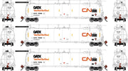 Athearn Genesis G1322 HO Scale 23K TankTrain Intermediate Canadian National GCTX 3-Pack #3