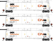 Athearn Genesis G1324 HO Scale 23K TankTrain Intermediate Canadian National GCTX 3-Pack #5