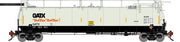 Athearn Genesis G1325 HO Scale 23K TankTrain Intermediate GATX White/Black Unnumbered