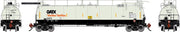 Athearn Genesis G1325 HO Scale 23K TankTrain Intermediate GATX White/Black Unnumbered