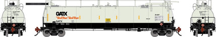 Athearn Genesis G1325 HO Scale 23K TankTrain Intermediate GATX White/Black Unnumbered