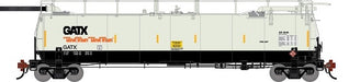 Athearn Genesis G1325 HO Scale 23K TankTrain Intermediate GATX White/Black Unnumbered