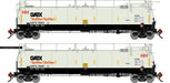 Athearn Genesis G1326 HO Scale 23K TankTrain A/B GATX White/Black 2-Pack