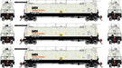 Athearn Genesis G1328 HO Scale 23K TankTrain Intermediate GATX White/Black 3-Pack #2