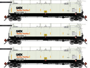 Athearn Genesis G1329 HO Scale 23K TankTrain Intermediate GATX White/Black 3-Pack #3
